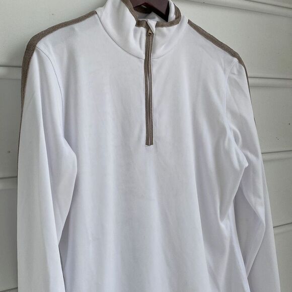 FERA Women's 1/4 Zip Pullover Skiwear Metallic Trim Apres -Ski Long Sleeve Top W - Picture 2 of 12